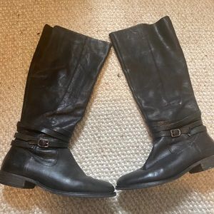 Arturo Chiang black riding leather boots